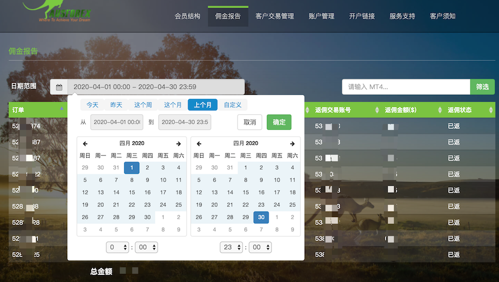 1590660984958973.png AUSForex澳汇代理佣金多少?及后台功能详解